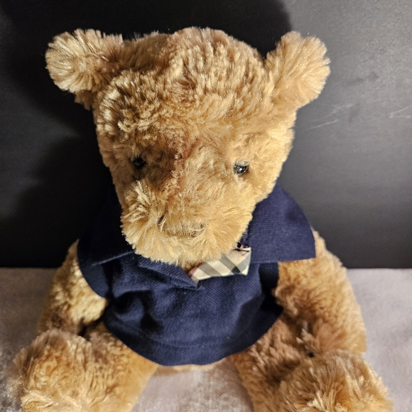 Burberry Fragrance Teddy Bear Plush Stuffed Animal Polo Shirt Logo 2010 Doll Toy - Picture 2 of 9